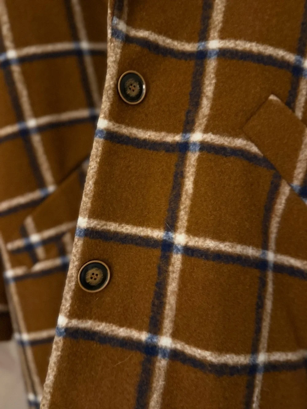 NWT Mango Plaid Cocoon Pea Coat - Picture 5 of 7
